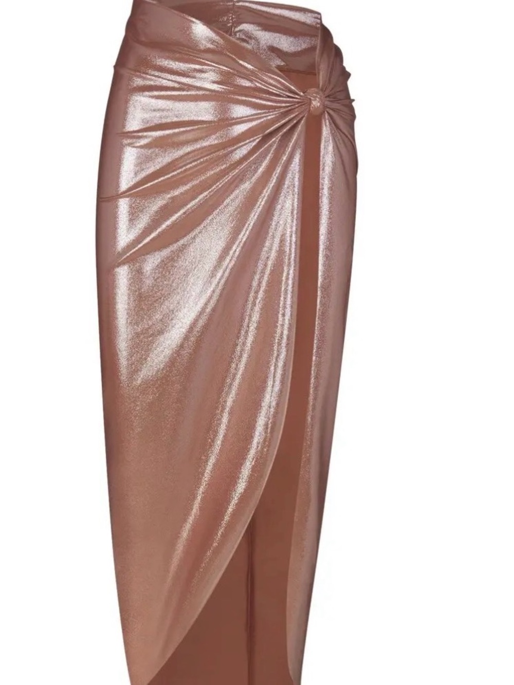 SKIMS Liquid Shine Swim Sarong Skirt – Cinnamon – Size 3X